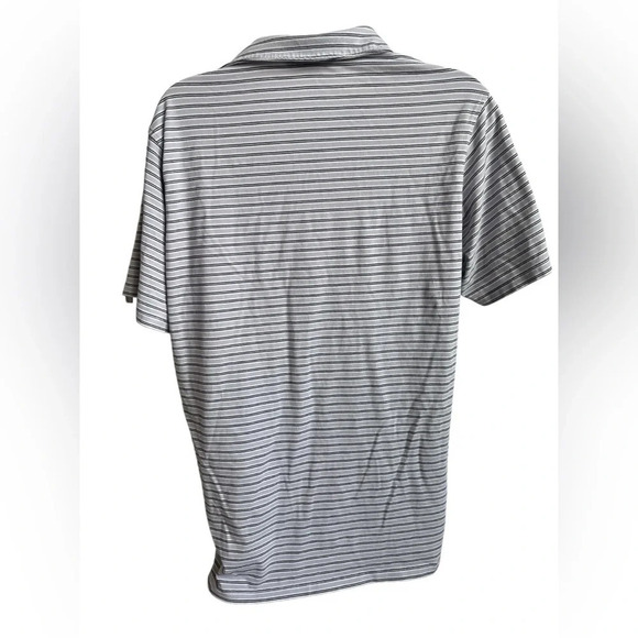 Men’s Oobe Striped Collared, Short Sleeve, Side Slit Polo - Picture 9 of 11